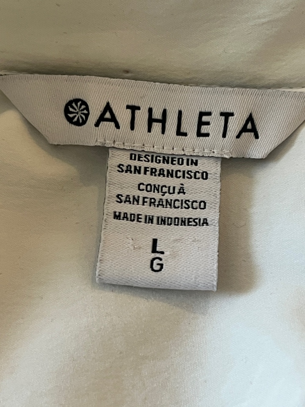 Athleta Oversized White Poplin Button Down Shirt, size L - Picture 8 of 9